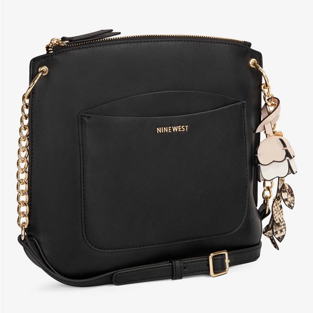 Nine West Black and Gold Crossbody Bag